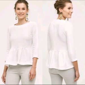 Anthropologie Amani Ruffled Peplum Blouse XS New